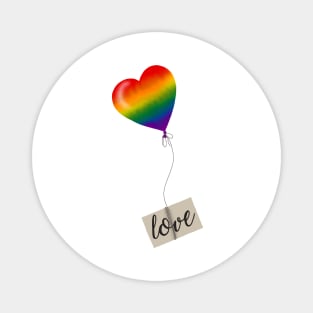 Rainbow love balloon Magnet